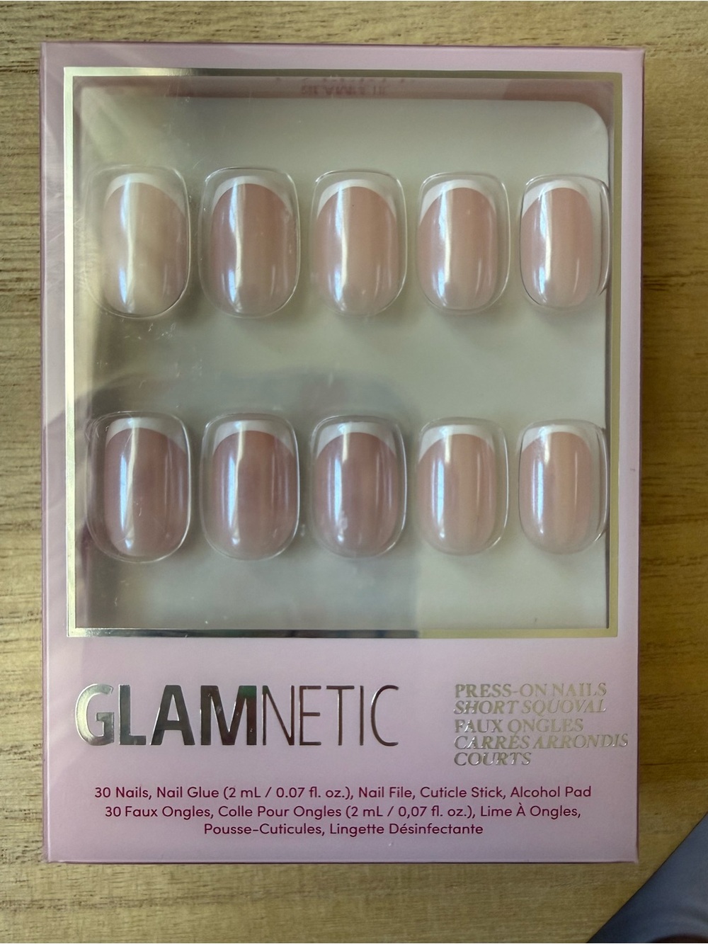 GLAMnetic Nude Pink Short Squoval Press-On Nails - 30 Pack